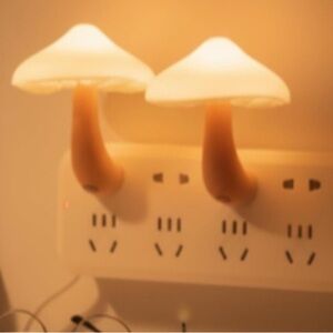 2pk Soft White Mushroom Night Lights